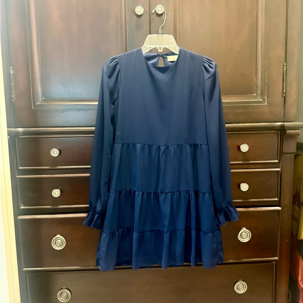Altar'd State Navy Tiered Dress